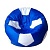 Кресло мяч Оксфорд Сине белый XL (90х90х90 см) Папа Пуф